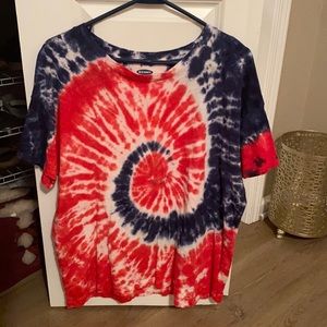 Red, White and Blue Tie Die Shirt